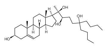 (20R)-26,27-dipropyl-3β,20,25-trihydroxy-cholest-5-en-22-one结构式