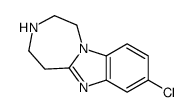 8-氯-2,3,4,5-四氢-1H-苯并[4,5]咪唑并[1,2-d][1,4]二氮杂卓结构式