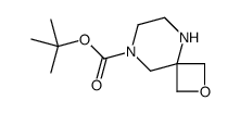 2-Methyl-2-propanyl 2-oxa-5,8-diazaspiro[3.5]nonane-8-carboxylate structure