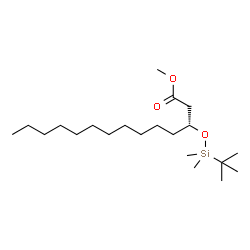 (R)-methyl 3-(tert-butyldimethylsilyloxy)tridecanoate结构式