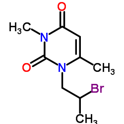1-(2-Bromopropyl)-3,6-dimethyl-2,4(1H,3H)-pyrimidinedione结构式