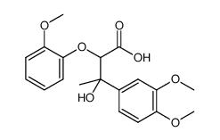 3-(3,4-dimethoxyphenyl)-3-hydroxy-2-(2-methoxyphenoxy)butanoic acid Structure