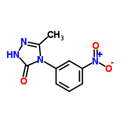 3-Methyl-4-(3-nitrophenyl)-4,5-dihydro-1H-1,2,4-triazol-5-one structure