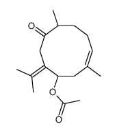 (3,7-dimethyl-8-oxo-10-propan-2-ylidenecyclodec-3-en-1-yl) acetate Structure