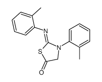 3-(2-methylphenyl)-2-(2-methylphenyl)imino-1,3-thiazolidin-5-one结构式