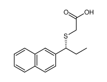 (R)-2-((1-(naphthalen-2-yl)propyl)thio)acetic acid Structure