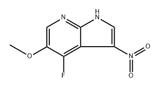4-氟-5-甲氧基-3-硝基-1H-吡咯并[2,3-b]吡啶结构式