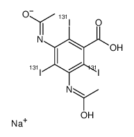 3,5-Bis(acetylamino)-2,4,6-tri(131I)iodobenzoic acid sodium salt structure