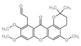 2-(5,9,10-trimethoxy-2,2-dimethyl-12-oxo-3,4-dihydropyrano[2,3-a]xanthen-11-yl)acetaldehyde结构式