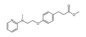 methyl 3-[4-[2-[N-methyl-N-(pyridin-2-yl)amino]ethoxy]phenyl]propanoate Structure