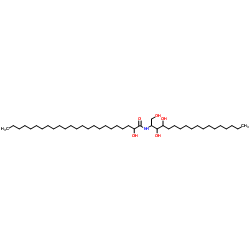 2-(2'-Hydroxytetracosanoylamino)-octadecane-1,3,4-triol Structure