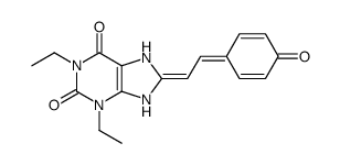 1H-Purine-2,6-dione, 3,7-dihydro-1,3-diethyl-8-(2-(4-hydroxyphenyl)eth enyl)-, (E)- Structure