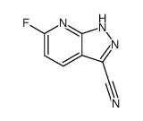 1H-Pyrazolo[3,4-b]pyridine-3-carbonitrile,6-fluoro-(9CI)结构式