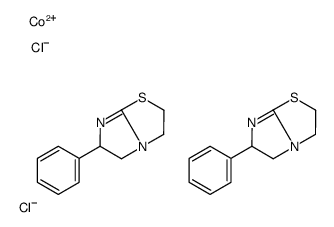 Cobalt, dichlorobis(2,3,5,6-tetrahydro-6-phenylimidazo(2,1-b)thiazole- N(sup 7)-, (T-4-(S),(S))- Structure