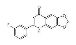 6-(3-fluorophenyl)-5H-[1,3]dioxolo[4,5-g]quinolin-8-one结构式