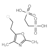 5-(2-chloroethyl)-2,4-dimethyl-1,3-oxazole; ethane-1,2-disulfonic acid结构式