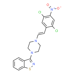 3-[4-[2-(2,5-Dichloro-4-nitrophenyl)ethenyl]-1-piperazinyl]-1,2-benzisothiazole Structure