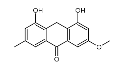 4,5-dihydroxy-2-methoxy-7-methyl-anthrone结构式