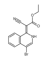 ethyl 2-cyano-2,2-(4-bromo-1,2-dihydroisoquinolidene)acetate Structure