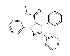 2,4,5-triphenyl-3,4-dihydro-2H-pyrazole-3-carboxylic acid methyl ester Structure