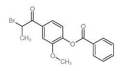 [4-(2-bromopropanoyl)-2-methoxy-phenyl] benzoate structure