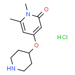 1,6-Dimethyl-4-(4-piperidinyloxy)-2(1H)-pyridinone hydrochloride (1:1)结构式
