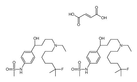 (-)-N-[4-[4-[N-Ethyl-N-(6-fluoro-6-Methylheptyl)amino]-1(S)-hydroxybutyl]phenyl]Methanesulfonamide fumarate (2:1) structure