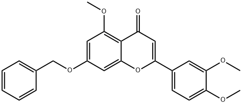 7-benzyloxy-2-(3,4-dimethoxy-phenyl)-5-methoxy-chromen-4-one structure