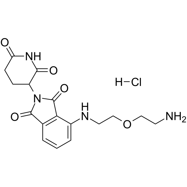 Thalidomide-NH-PEG1-NH2 hydrochloride structure