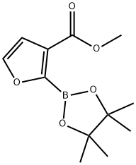 3-(methoxycarbonyl)furan-2-boronic acid pinacol ester结构式