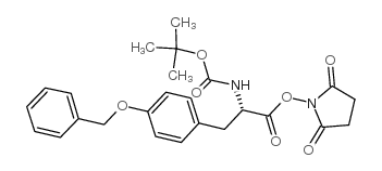 Boc-O-benzyl-L-tyrosine N-hydroxysuccinimide ester structure