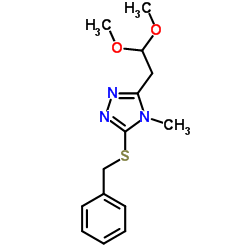 3-(Benzylsulfanyl)-5-(2,2-dimethoxyethyl)-4-methyl-4H-1,2,4-triazole结构式