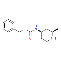 ((2R,4R)-2-甲基哌啶-4-基)氨基甲酸苄酯结构式