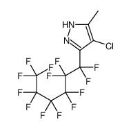 4-chloro-5-methyl-3-(1,1,2,2,3,3,4,4,5,5,6,6,6-tridecafluorohexyl)-1H-pyrazole结构式