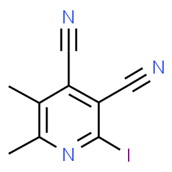 3,4-Pyridinedicarbonitrile,2-iodo-5,6-dimethyl-结构式
