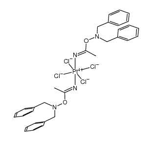 trans-[PtCl4(NH=(Me)C-ON(CH2Ph)2)2]结构式