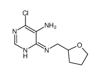 6-chloro-4-N-(oxolan-2-ylmethyl)pyrimidine-4,5-diamine structure