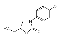 3-(4-氯苯基)-5-羟基甲基-2-噁唑烷酮结构式