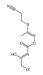 2-cyanoethyl (1E)-N-[(2-chloroacetyl)carbamoyloxy]ethanimidothioate Structure