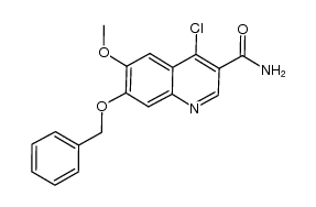 7-(benzyloxy)-4-chloro-6-methoxyquinoline-3-carboxamide结构式