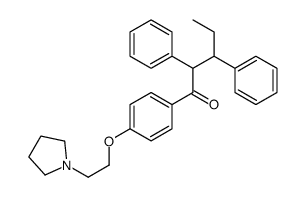 2,3-diphenyl-1-[4-(2-pyrrolidin-1-ylethoxy)phenyl]pentan-1-one Structure