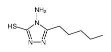 4-amino-5-pentyl-2,4-dihydro-[1,2,4]triazole-3-thione结构式