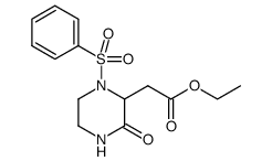 ethyl 2-(3-oxo-1-(phenylsulfonyl)piperazin-2-yl)acetate结构式