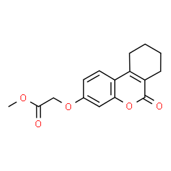 methyl 2-((6-oxo-7,8,9,10-tetrahydro-6H-benzo[c]chromen-3-yl)oxy)acetate Structure