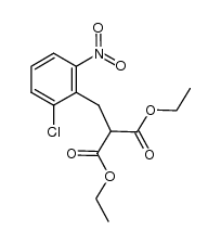 diethyl (2-chloro-6-nitrobenzyl)propanedioate结构式