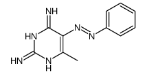 6-methyl-5-phenyldiazenylpyrimidine-2,4-diamine结构式
