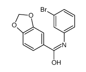N-(3-Bromophenyl)-1,3-benzodioxole-5-carboxamide结构式
