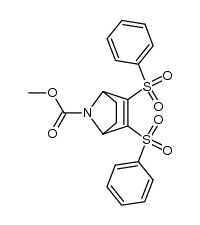 meso-N-methoxycarbonyl-2,3-bis(phenylsulfonyl)-7-azabicyclo[2.2.1]hept-2-ene结构式