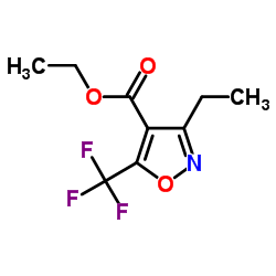 4-ISOXAZOLECARBOXYLIC ACID, 3-ETHYL-5-(TRIFLUOROMETHYL)-, ETHYL ESTER Structure