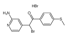 2-(2-amino-4-pyridyl)-2-bromo-1-[4-(methylthio)phenyl)ethanone hydrobromide Structure